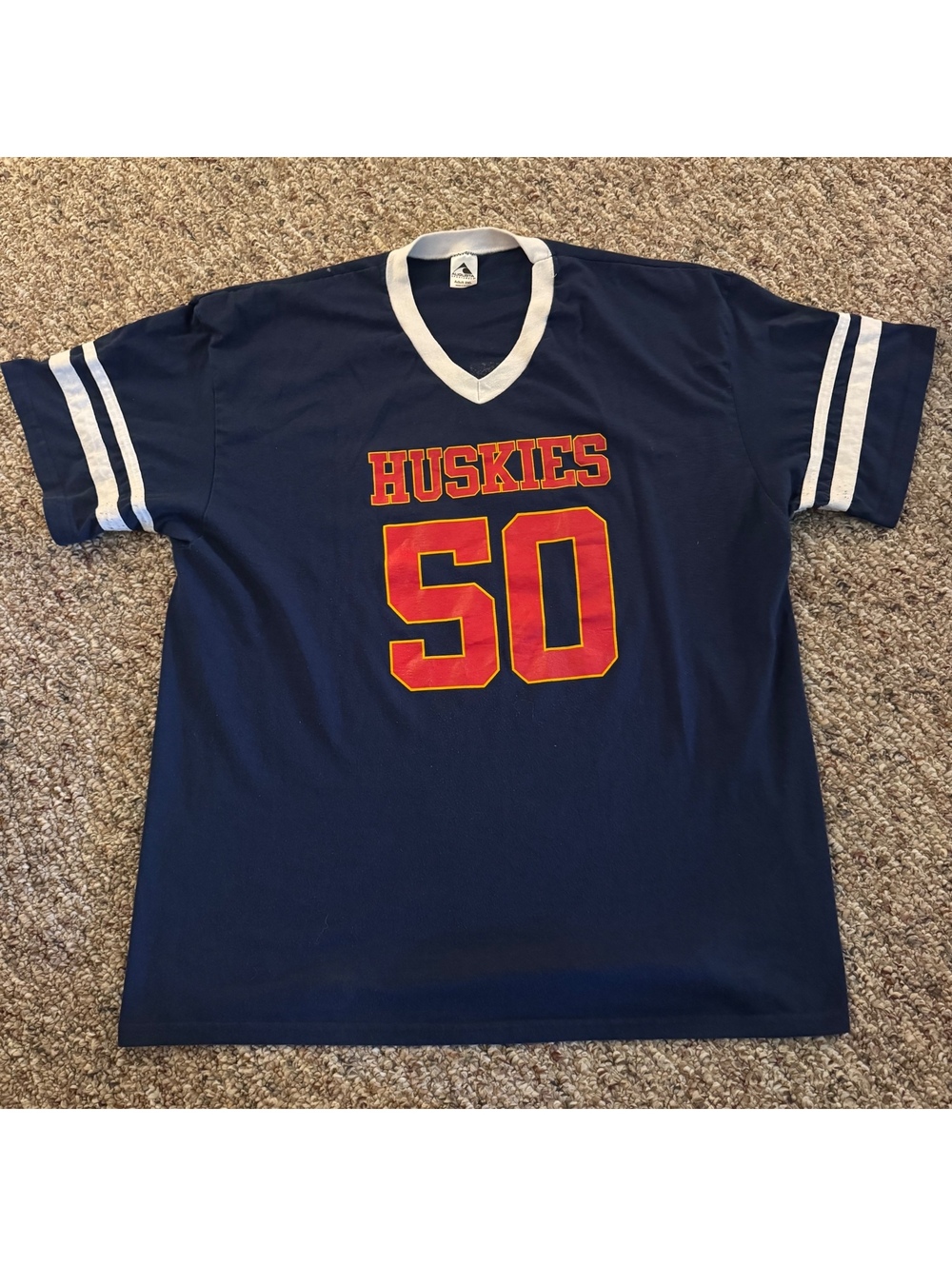 Vintage Huskies Short Sleeve Shirt Jersey #50 Augusta Size 2XL XXL